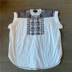 Nili Lotan Embroidered Top XS